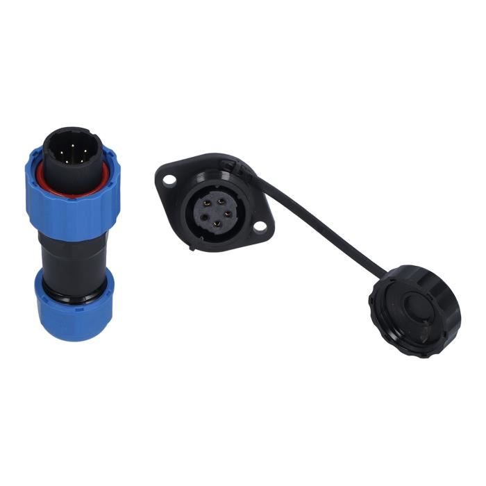 Connecteur Aviation SP17 4 Broches - IP68 étanche - 500V 5A - Pour éclairage Extérieur, Lampes