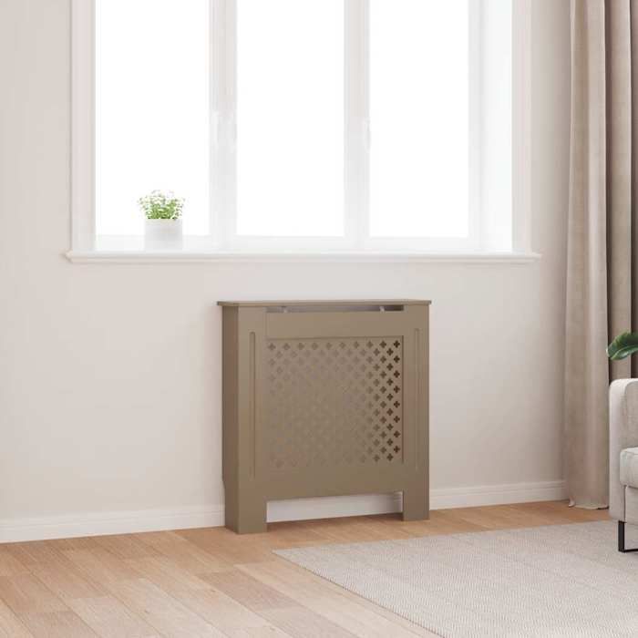 Cache-radiateur vidaXL - MDF - 78 cm - Design Moderne à Lattes - vue 5