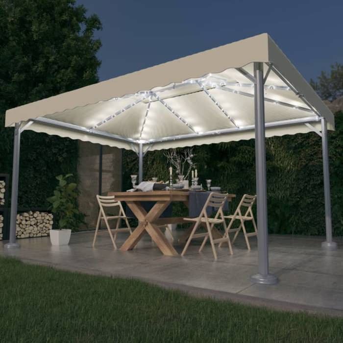 vidaXL Guirlande LED Crème
