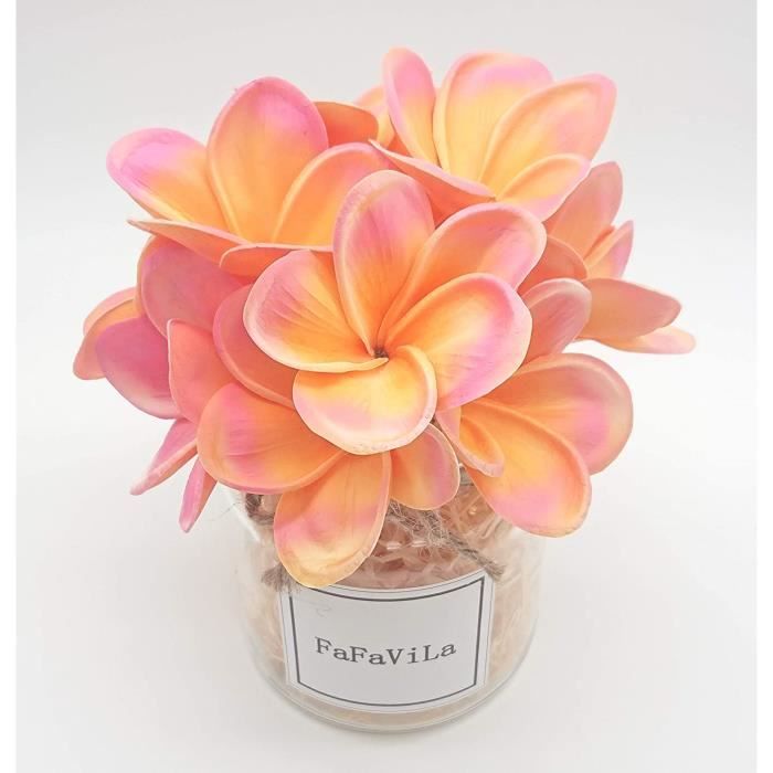 Fleurs Artificielles Extérieur Boic - Lot De 10 - Résistantes UV - Orange