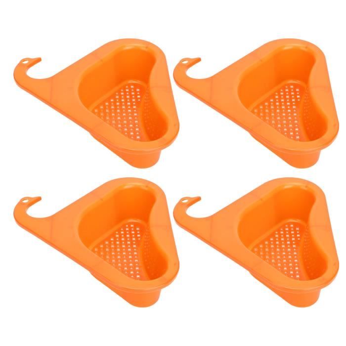 Égouttoir De Cuisine Triangulaire Enroulable - Pour Coin D'Évier, Acier Inox 304 Et Silicone Alimentaire, Gain De Place