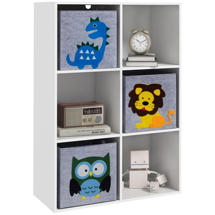 ZONEKIZ - Meuble de rangement pour enfant - MDF - 61.8x29.9x91.5cm - Blanc