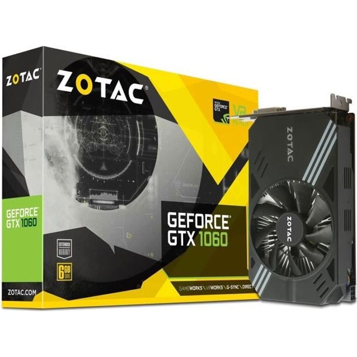 ZOTAC Carte graphique - NVIDIA - GeForce® GTX 1060 Mini - 6Go