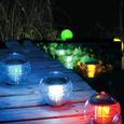 TD® Lampe solaire extérieur décoration lumineuse lumière LED multicolore rgb étanche imperméable modèle boule piscine et jardin-1