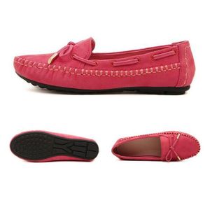 mocassin rouge femme pas cher