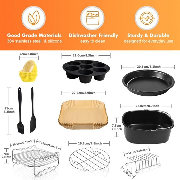 Friteuse En Acier Inoxydable Avec Panier - Capacité Généreuse - Anti-éclaboussures - Pour Poulet, Frites - Utilisation Intérieur Et Extérieur