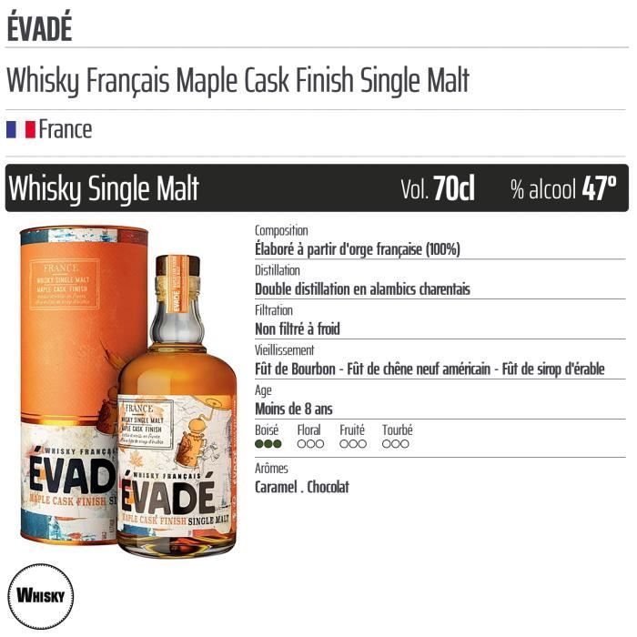 Whisky Français Tourbé EVADE