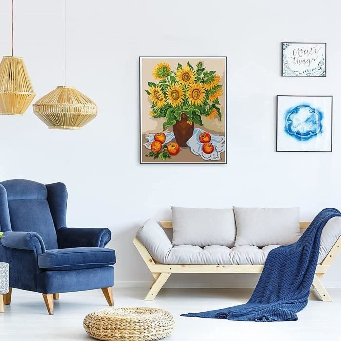 KANGBAWA Peinture Par Numéros Adulte Course De Vélo - Kit DIY Toile 40x50cm Sans Cadre