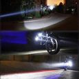 2pcs 125W Phare Moto Feux Additionnels LED Phares Avant Moto Anti Brouillard Projecteur Spot LED Etanche pour Moto Quad Sco Meg52331-2