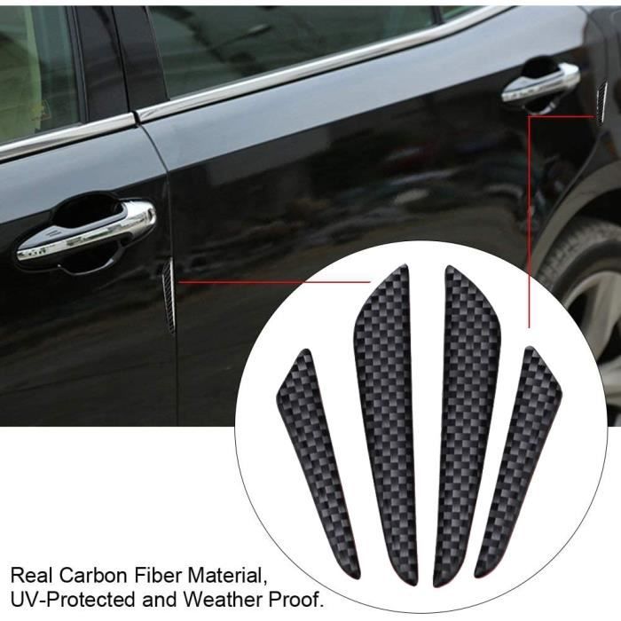 Bande de protection anti-collision pour porte de voiture universelle en  fibre de carbone, garnitures de bandes autocollantes, taille: 3 cm x 5 m
