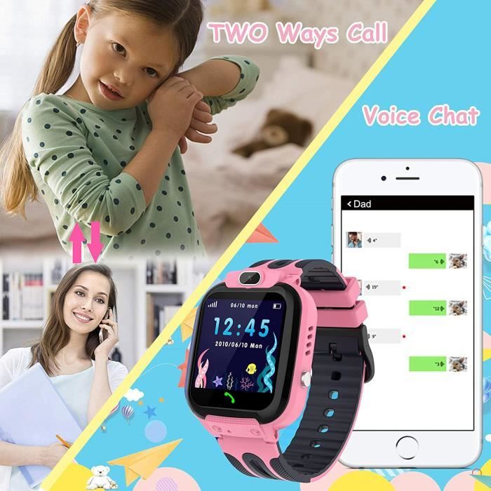 Montre Connectée Enfant Avec GPS Et Appels - étanche IP68, Jeux, Caméra, Pour Garçons Et Filles De 4 à 13 Ans