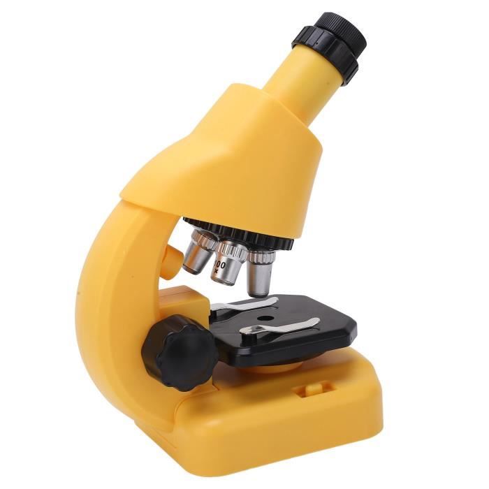 Microscope pour enfants - FDIT - 100x 400x 1200x - Design ergonomique -  Bonne stabilité - Éclairage LED