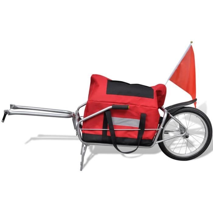 Remorque velo mono roue avec sac Cdiscount Sport