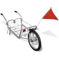 Remorque vélo mono roue avec sac-3