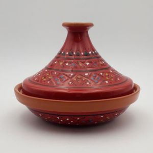 Lorient Tajine en terre cuite émaillée du Maroc 30 cm pour 2 à 4