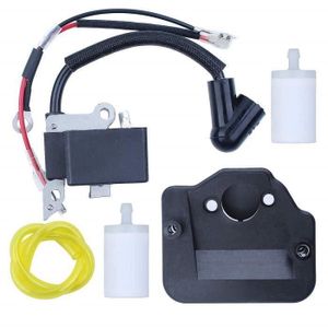Kit Bobine D'allumage Et Carburateur Pour Husqvarna 136 137 141 142 - Compatible Zama C1Q W29E, Pièces De Rechange Complètes