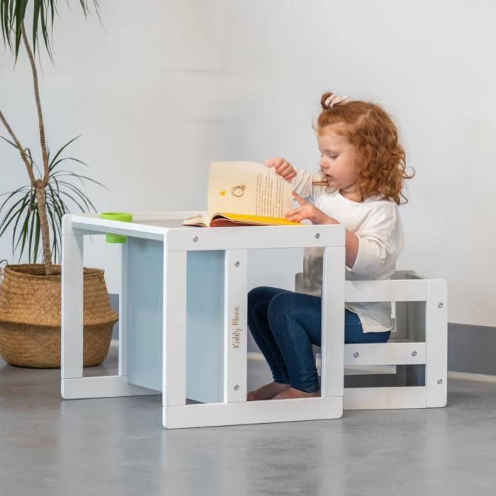 Ensemble Table et Chaises Enfant 12 mois Montessori - Blanc