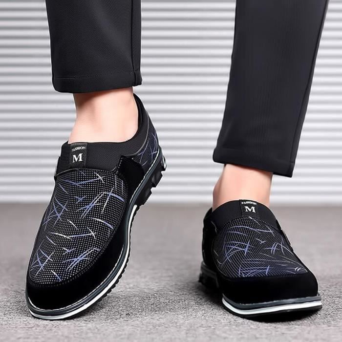 Chaussures en Cuir Homme Soulier Habillees Chaussures De chaussures 2023 Nouveau Mocassin Bleu Bleu Cdiscount Chaussures