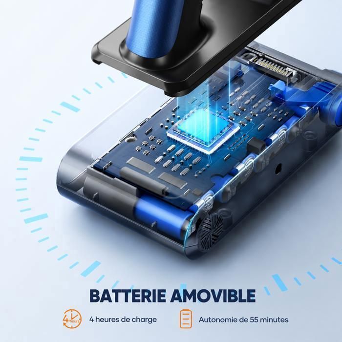 Belife Aspirateur sans Fil, 45 000 pa/550 W, autonomie de 45 Minutes, Moteur sans Brosse, Affichage LED, aspirateur sans Fil 6 en 1, pour Poils Belife Aspirateur sans Fil, 45 000 pa/550 W, autonomie de 45 Minutes, Moteur sans Brosse, Affichage LED, aspirateur sans Fil 6 en 1, pour Poils