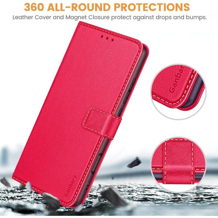 Coque Bookstyle à Clapet Pour Honor Magic6 Lite / X50 5G - Rouge, TPU, Neuf, Marque MTB