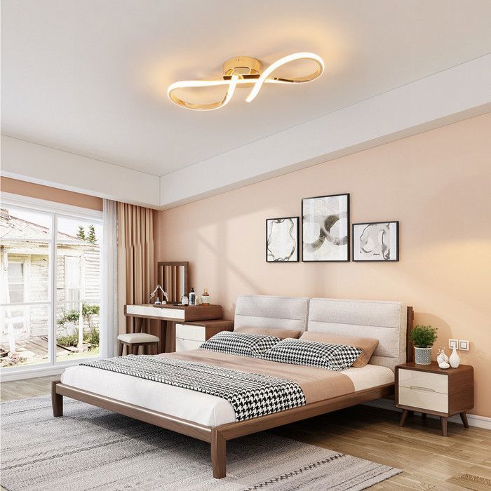 Plafonnier LED Moderne Carré - Lustre Design Métal/acrylique, 3 Couleurs, Télécommande, Pour Salon/chambre (Classe A) - 3