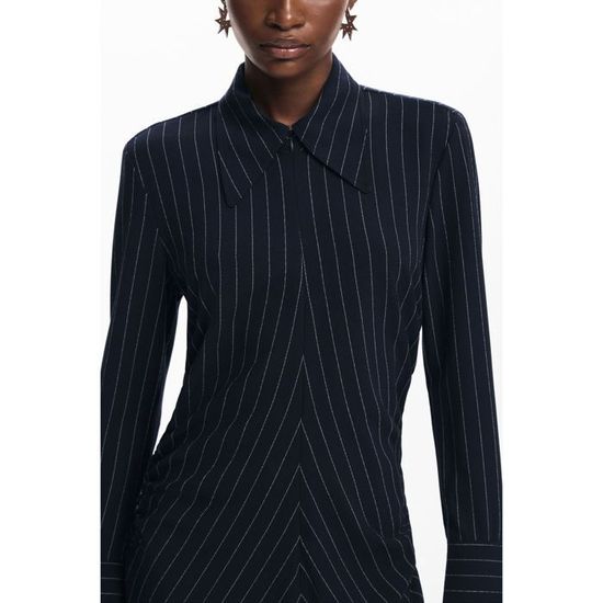 Robe chemise femme Desigual Seattle bleu Cdiscount Prêt-à-Porter