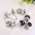 19CM Charms Bracelet à breloques en verre étoilé bleu bijoux Femme CZ Trèfle Charms Femme-0