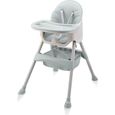 Baby Vivo Chaise haute Bébé 2 en 1 réglable pour Enfant avec Tablette Amovible de 6 Mois à 3 Ans - Oscar en Turquoise-0