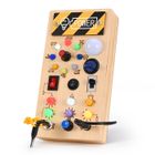 Montessori Busy Board 1 An – Planche D'activités En Bois Avec 12 Interrupteurs Et 27 LED – Jouet Sensoriel Et éducatif Pour Bébé 1 2 3 Ans – Cadeau Parfait
