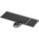 ETHNICS ORIGINS Clavier Et Souris Sans Fil Pour Windows,Combo Rechargeable,Récepteur Usb,Touches Multimédias,Silencieux,Ultra-Fin,Disposition Azer