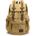 ANLADIA Sac dos Cartable camping Voyage Randonnee alpinisme toile homme femme backpack rucksack Kaki