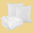 PURSENS Lot Couette et 2 Oreillers - Couette 220x240 cm Thermorégulatrice Microfibre 200g - Circulation optimale de l'air