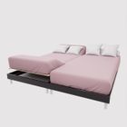 Drap housse TPR en coton 57 fils 2x80x200 cm UNI vieux rose, par Soleil d'Ocre