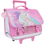 Sac à Doudou Licorne DLP - Couverture Bébé 27x24cm Coton Doux Rose