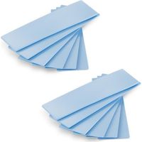 Poppstar - 12x pads thermiques (3 épaisseurs dont 4 de 0,5 mm / 1,0 mm / 1,5 mm),pour M.2 SSD, Bleu
