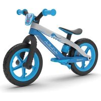 Draisienne BMXIe 02 Bleu - CHILLAFISH - Pour Enfants de 2 à 5 ans - Siège Réglable et Frein à Pieds 2en1