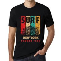Homme Tee-Shirt Surf D'Été À New York – Summer Time Surf In New York – T-Shirt Vintage Noir