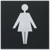 Plaque signalétique - NOVAP - Europe design - Toilettes dames - Blanc - Mixte