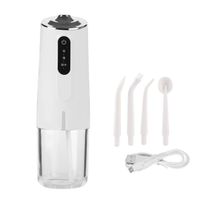 TMISHION Water Pick 240ml Portable Oral Irrigator 3‑Mode USB Rechargeable Water Dental Floss Waterproof Tooth hygiene brosse Blanc