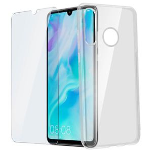 Coque De Protection Huawei P40 Lite E - Kit Complet Avec étui Silicone Transparent + Verre Trempé Inclus