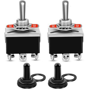 10 Pièces Interrupteur à Bascule ON-OFF-ON 3 Positions 6mm Mini Levier - 6A 125V