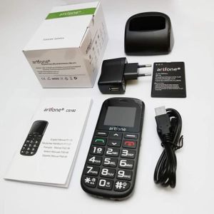 MOBILE SENIOR artfone Téléphone Senior 2G GSM avec Grandes Touch