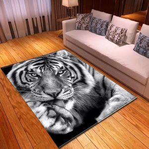 Peluche Tigre Tapis réaliste animal en forme de doux tapis de sol Maison Chambre à Coucher Décor 