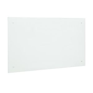 CREDENCE Fond de hotte - Verre dépoli blanc - 90 cm x 50 cm