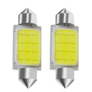 2 ampoules à LED navettes 35  mm 16 LED éclairage plafonnier C5W blanc 