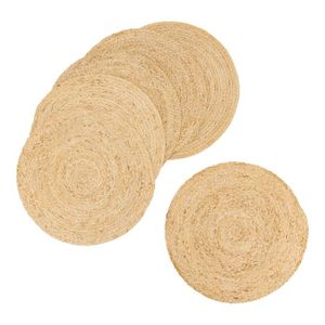 HELLOO HOME Set de Table Rond en Jute napperons Table tressé,à la Chaleur Antidérapant,pour La Maison Et La Cuisine Accessoires De Salle À Manger HELLOO HOME Set de Table Rond en Jute napperons Table tressé,à la Chaleur Antidérapant,pour La Maison Et La Cuisine Accessoires De Salle À Manger