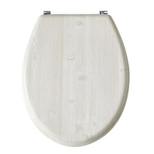 Abattant WC bois de pin MDF avec charnières plastiques - SILUMEN - Bois -  Cdiscount Bricolage