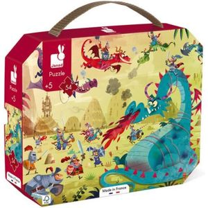 PUZZLE Puzzle Dragons 54 pcs - JANOD - Animaux - Enfant - Rouge