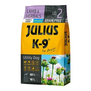 CROQUETTES Julius-K9 Lamb & Herbals Puppy/junior  - Croquettes sans céréales - Pour choits - 10kg