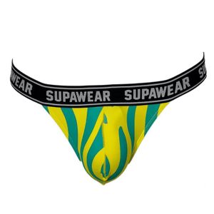 BOXER - SHORTY Supawear - Sous-vêtement Hommes - Jockstrap Homme - POW Jockstrap Yellow Beast - Jaune